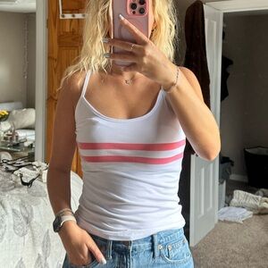 Stella Tweed White and red Tank Top